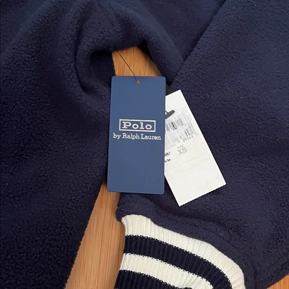 Ralph Lauren polar fleece reversible Varsity bomber Jacket - Picture 7 of 16